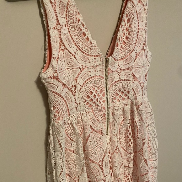 “Ellyette” Lacey white and pink summer dress - Picture 6 of 6